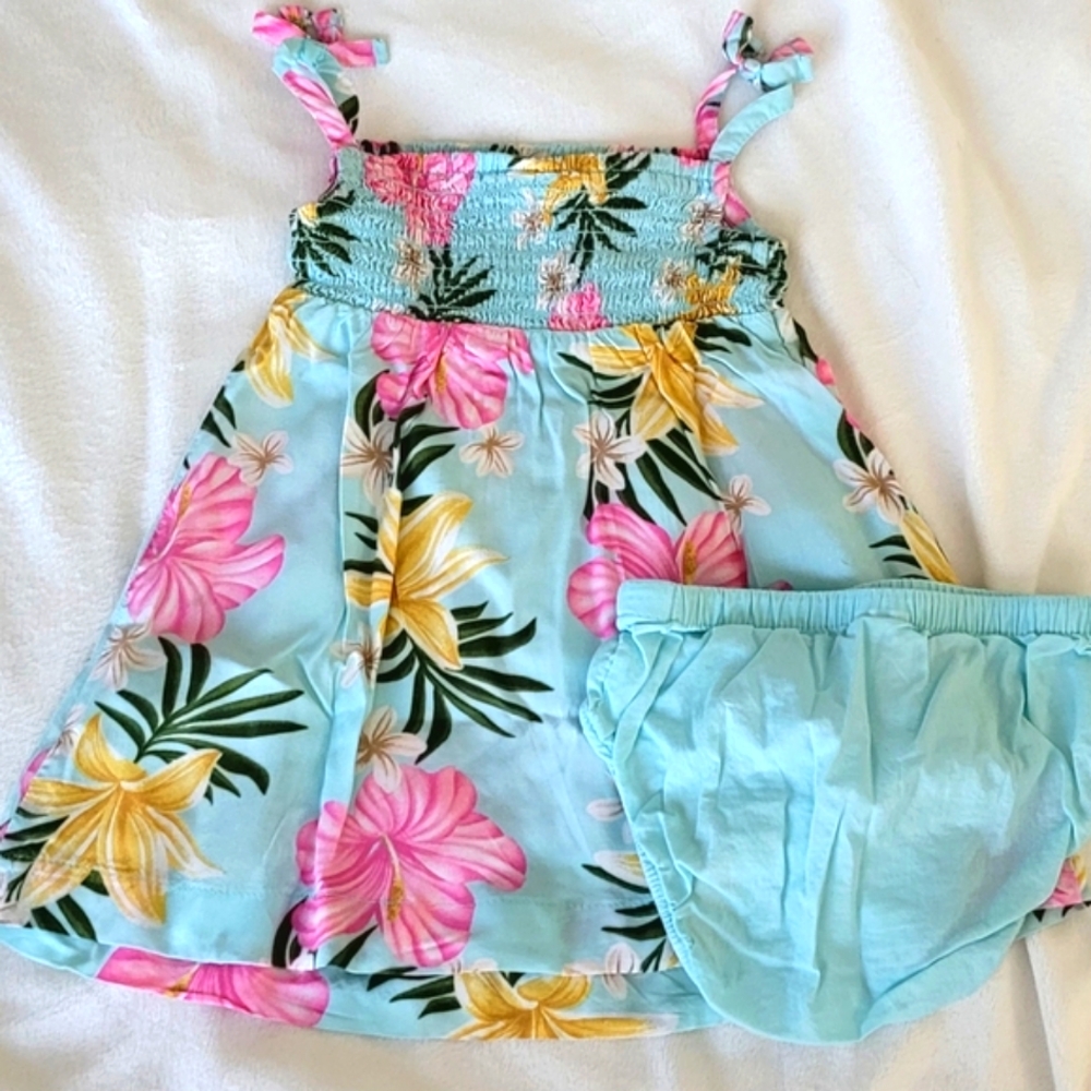 Floral Baby Dress with Bloomers